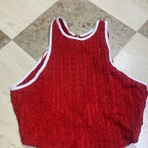Free People Red Sleeveless Women's Top